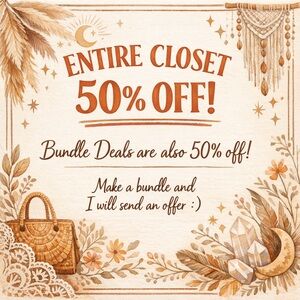 Entire Closet 50% Off Sale